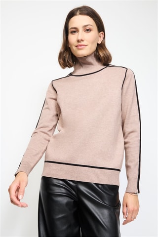Pull - Beige et noir