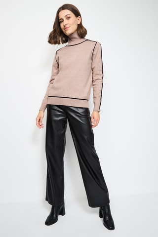 Pull - Beige et noir