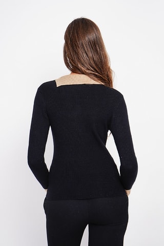 Pull - Beige et noir