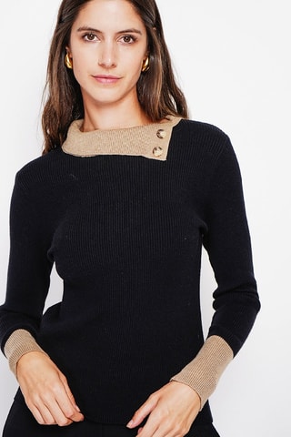 Pull - Beige et noir