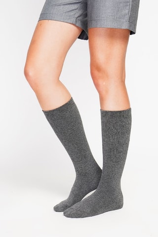 Chaussettes hautes thermiques - Gris foncé