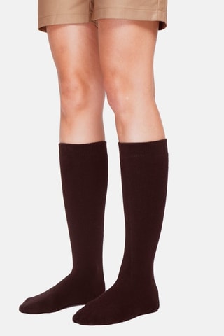 Chaussettes hautes thermiques - Marron