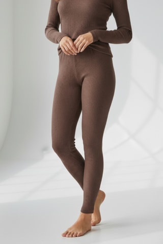 Legging taille haute - Marron clair