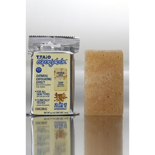 Eponge savon exfoliante 2-en-1 - Flocon d'avoine - Visage & corps - 120 g