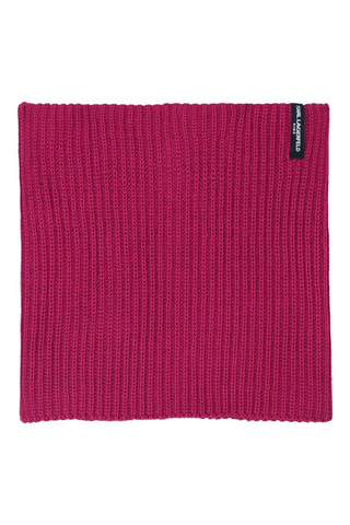 Muts met Pompon en Colsjaal - Fuchsia - Karl Lagerfeld