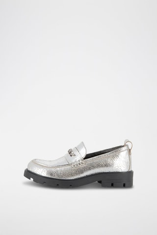 Leren Mocassins - Zilverkleurig - DKNY