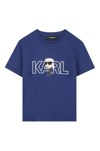 Biologisch Katoenen T-shirt - Marineblauw - Karl Lagerfeld