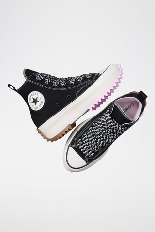 Hoge Platform Sneakers Run Star Hike Hi - Zwart
