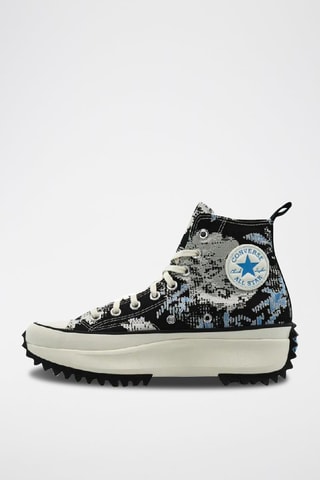 Hoge Platform Sneakers Run Star Hike HI - Zwart en Grijs