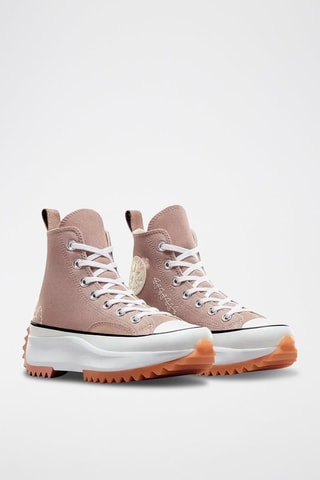 Hoge Platform Sneakers Run Star Hike HI - Roze en Wit