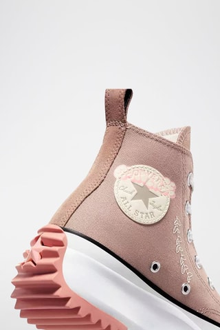 Hoge Platform Sneakers Run Star Hike HI - Roze en Wit