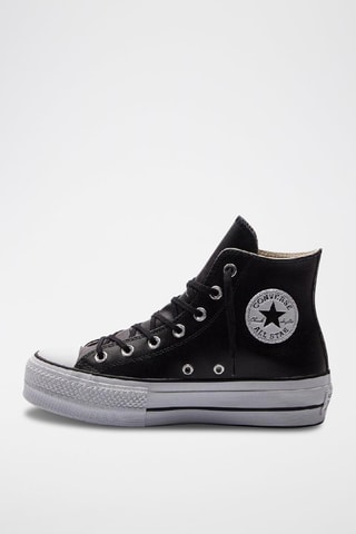Hoge Platform Sneakers Cuir HI - Zwart