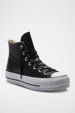 Hoge Platform Sneakers Cuir HI - Zwart
