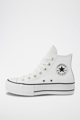 Hoge Platform Sneakers Cuir HI - Wit