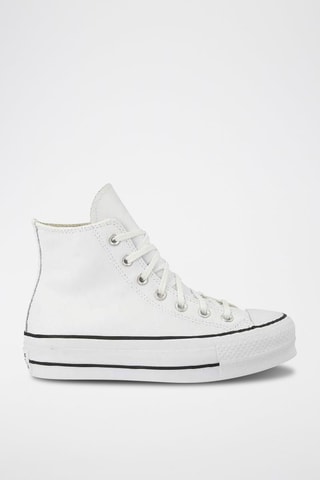 Hoge Platform Sneakers Cuir HI - Wit