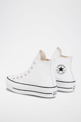 Hoge Platform Sneakers Cuir HI - Wit