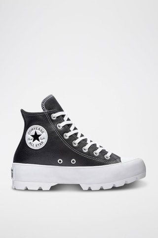 Hoge Leren Sneakers Lugged Hi - Zwart