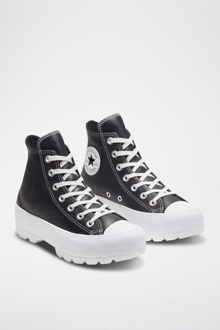 Hoge Leren Sneakers Lugged Hi - Zwart