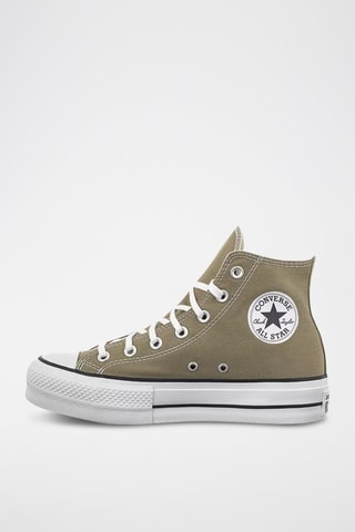 Hoge Platform Sneakers Canvas HI - Bruin