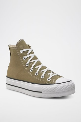 Hoge Platform Sneakers Canvas HI - Bruin
