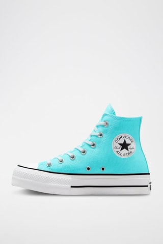Hoge Platform Sneakers Canvas HI - Hemelsblauw