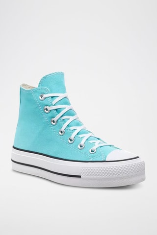 Hoge Platform Sneakers Canvas HI - Hemelsblauw