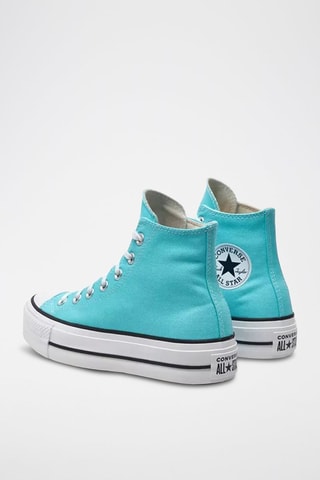 Hoge Platform Sneakers Canvas HI - Hemelsblauw