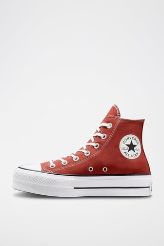 Hoge Platform Sneakers Hi All Star Lift Rood