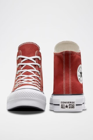 Hoge Platform Sneakers Hi All Star Lift Rood