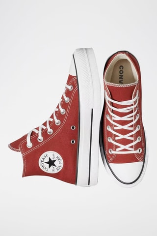 Hoge Platform Sneakers Hi All Star Lift Rood