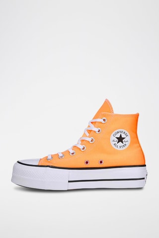 Platform Hoge Sneakers Canvas Hi - Oranje