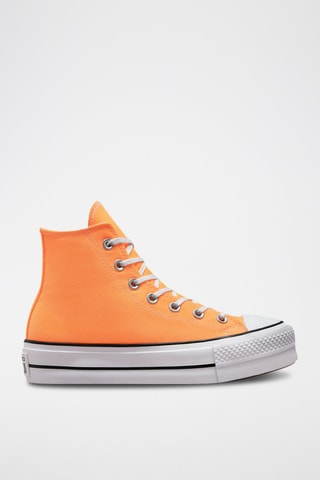 Platform Hoge Sneakers Canvas Hi - Oranje