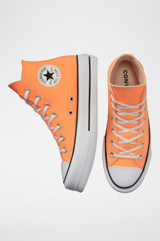Platform Hoge Sneakers Canvas Hi - Oranje