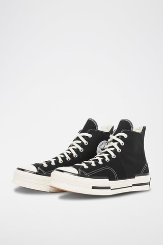 Hoge Wedge Sneakers Chuck 70 Plus Canvas - Zwart