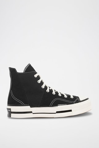 Hoge Wedge Sneakers Chuck 70 Plus Canvas - Zwart