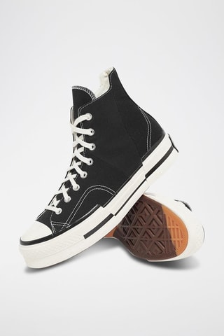 Hoge Wedge Sneakers Chuck 70 Plus Canvas - Zwart