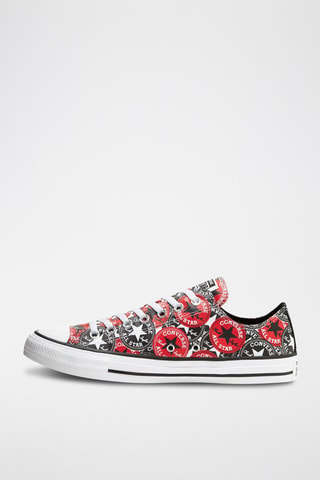 Sneakers Ox Logo Play Zwart en Rood