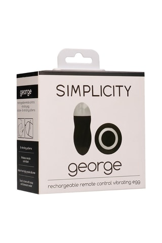Huevo vibrador waterproof George - Negro - 9 cm