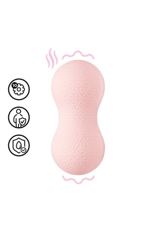 Masajeador con vibración y efecto calor Loveline - Rosa