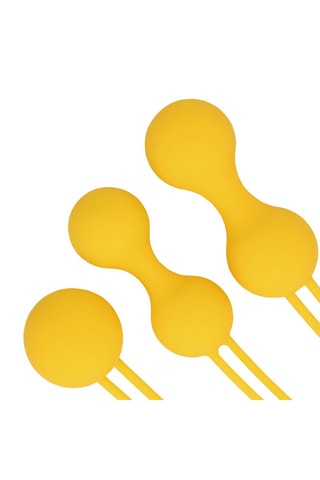 3 bolas chinas - Amarillo - 3,2/7/7,6 cm