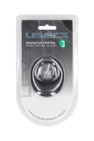 Anillo vibrador para el pene - Negro - 6,3 cm