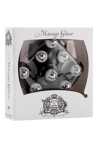 Guante de masaje Glov - Negro y plateado