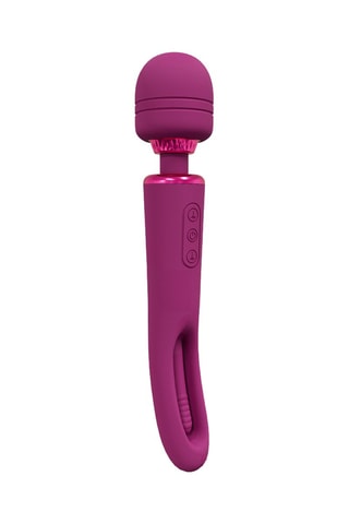Vibrador 2 en 1 waterproof Kiku - Ciruela - 12 cm