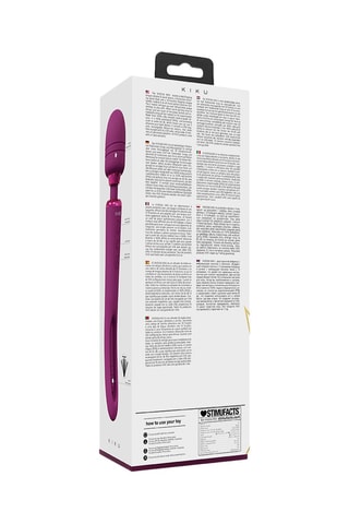 Vibrador 2 en 1 waterproof Kiku - Ciruela - 12 cm