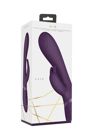 Vibrador Rabbit Cato Pulse G-spot Rabbit - Violeta - 21,5 cm