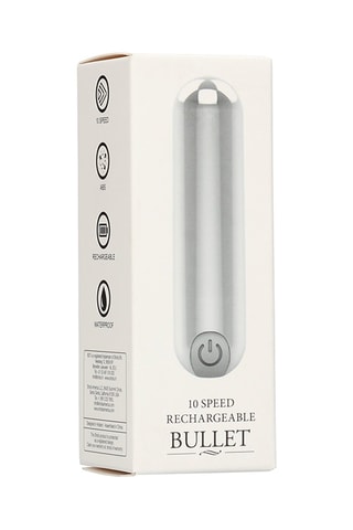 Vibrador recargable - 7,7 cm - Plateado