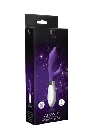 Vibrador y estimulador clitoriano Adonis - 
Violeta - 21,8 cm