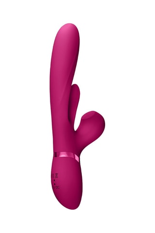 Vibrador Rabbit con ondas pulsadas Kura - Rosa
