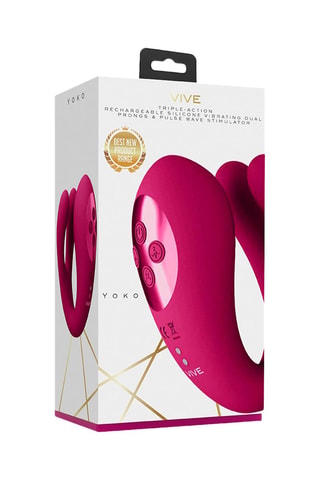 Vibrador waterproof Yoko - Fucsia - 9,2 cm