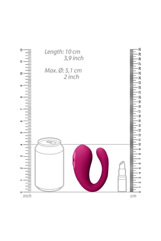 Vibrador waterproof Yoko - Fucsia - 9,2 cm